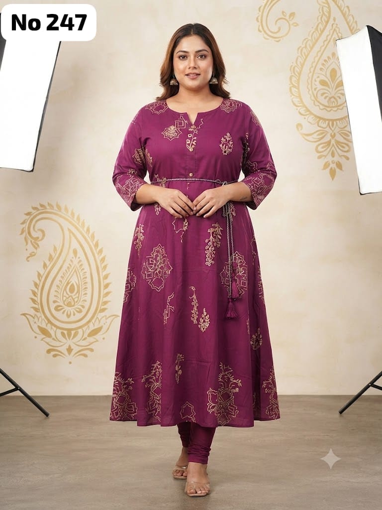 Rayon Anarkali (Plus Size) (No 247)