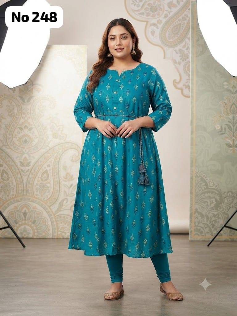 Rayon Anarkali (Plus Size) (No 248)