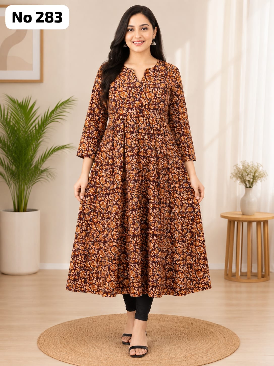 Premium Rayon Kalamkari Aline Kurti (No 283)