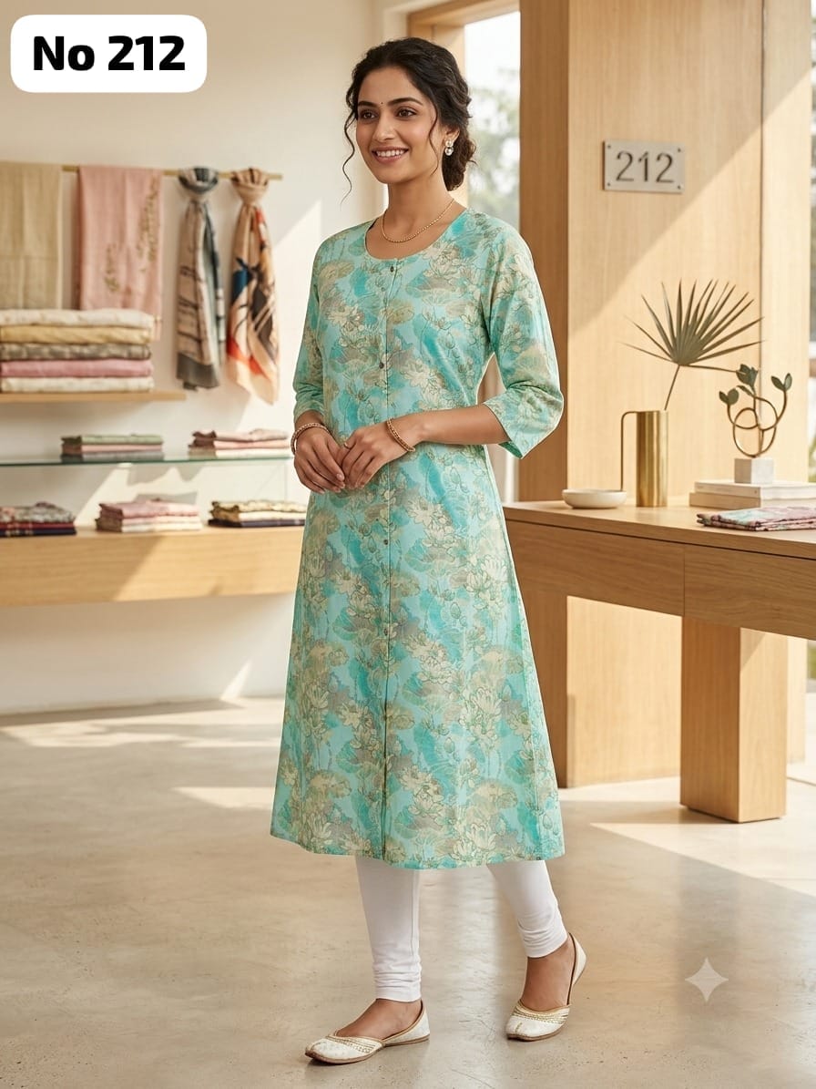Onview Cambric Cotton Aline Kurti (No 212)