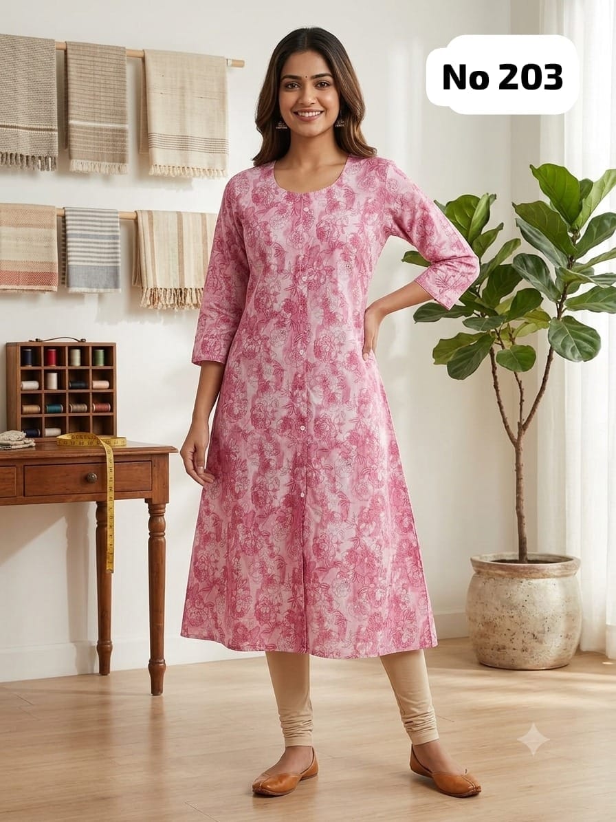 Onview Cambric Cotton Aline Kurti (No 203)