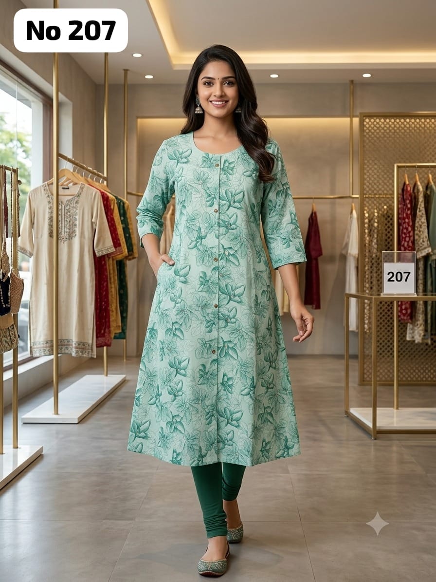 Onview Cambric Cotton Aline Kurti (No 207)