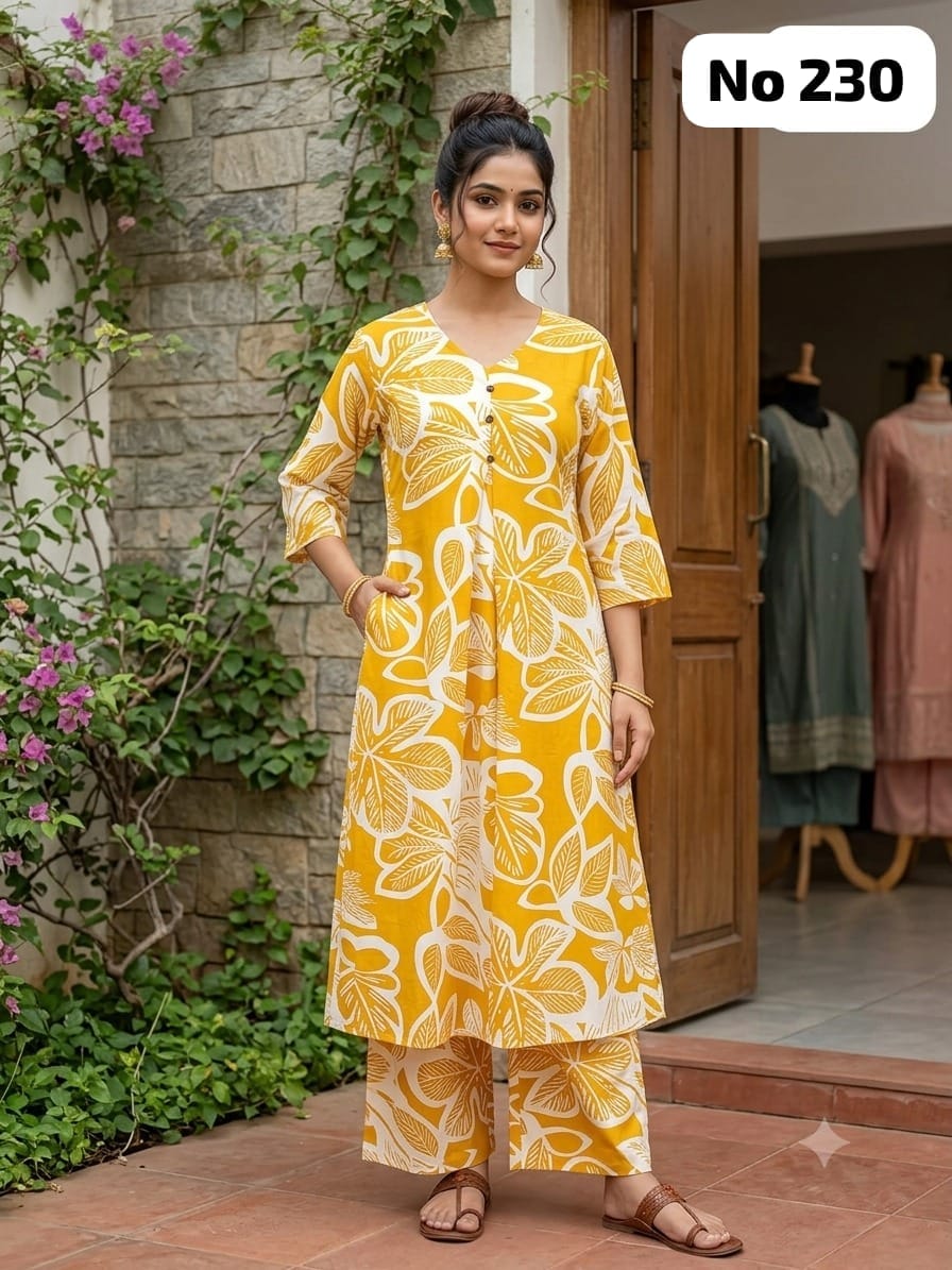 Zorra Branded Rayon Aline Co-Ords(230)