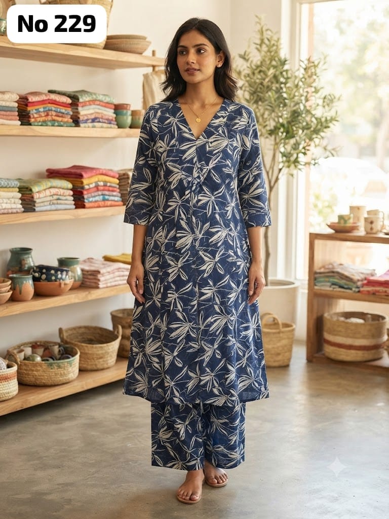 Zorra Branded Rayon Aline Co-Ords(229)
