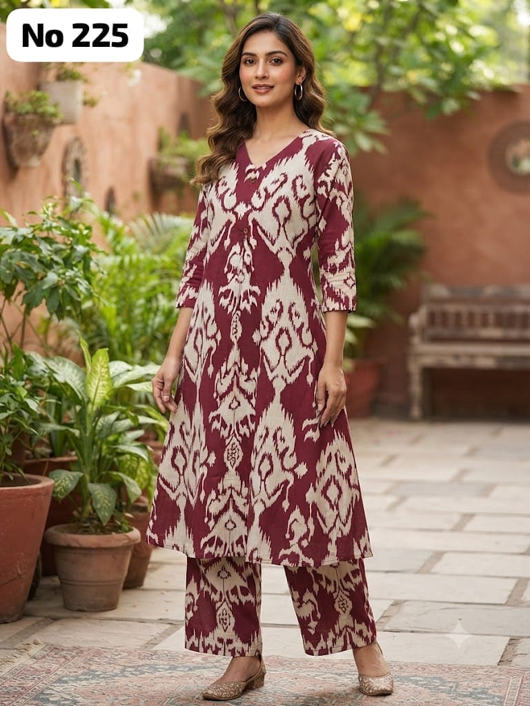 Zorra Branded Rayon Aline Co-Ords(225)