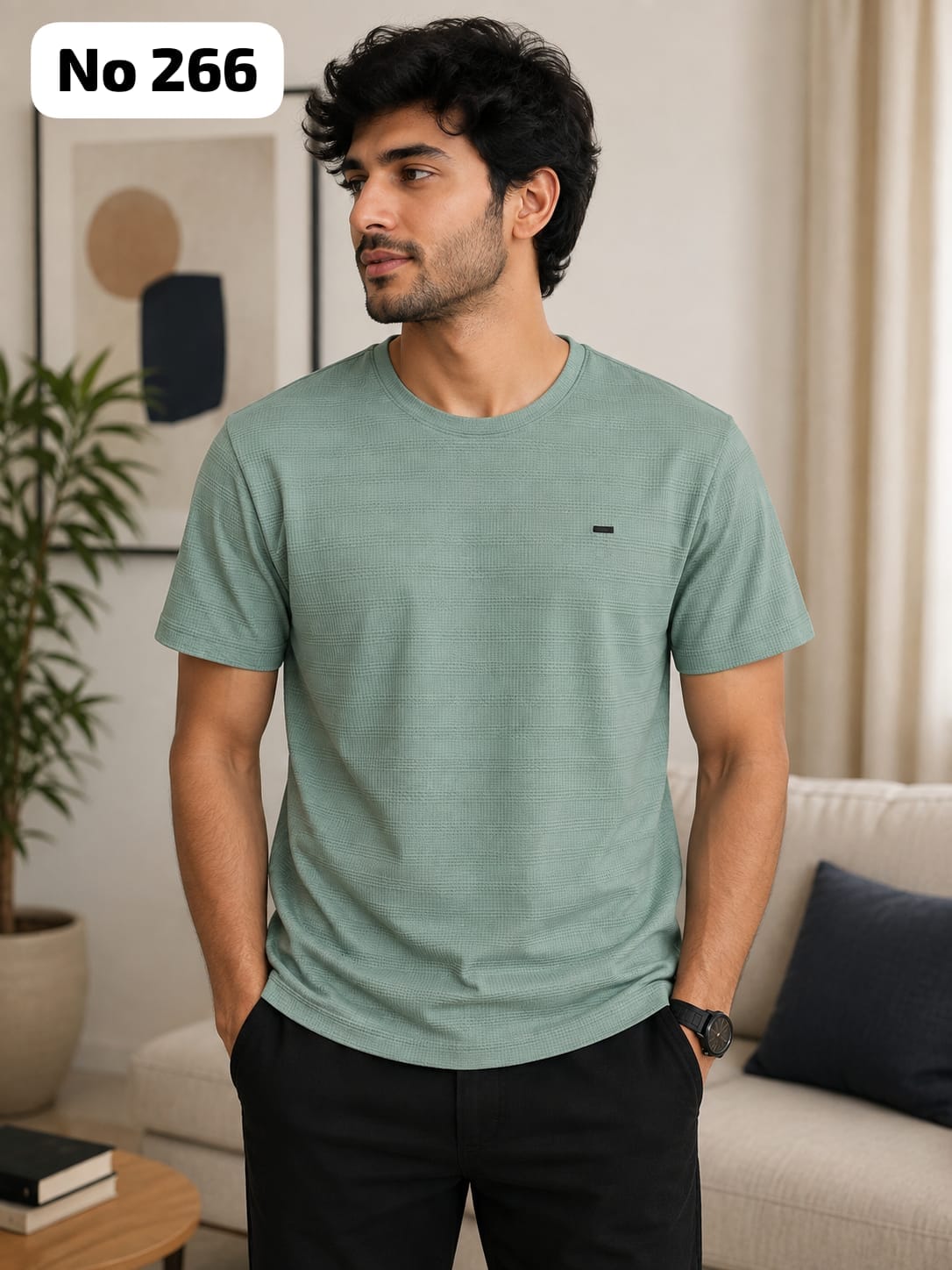 Premium Cotton Lycra T-Shirt (No 266)