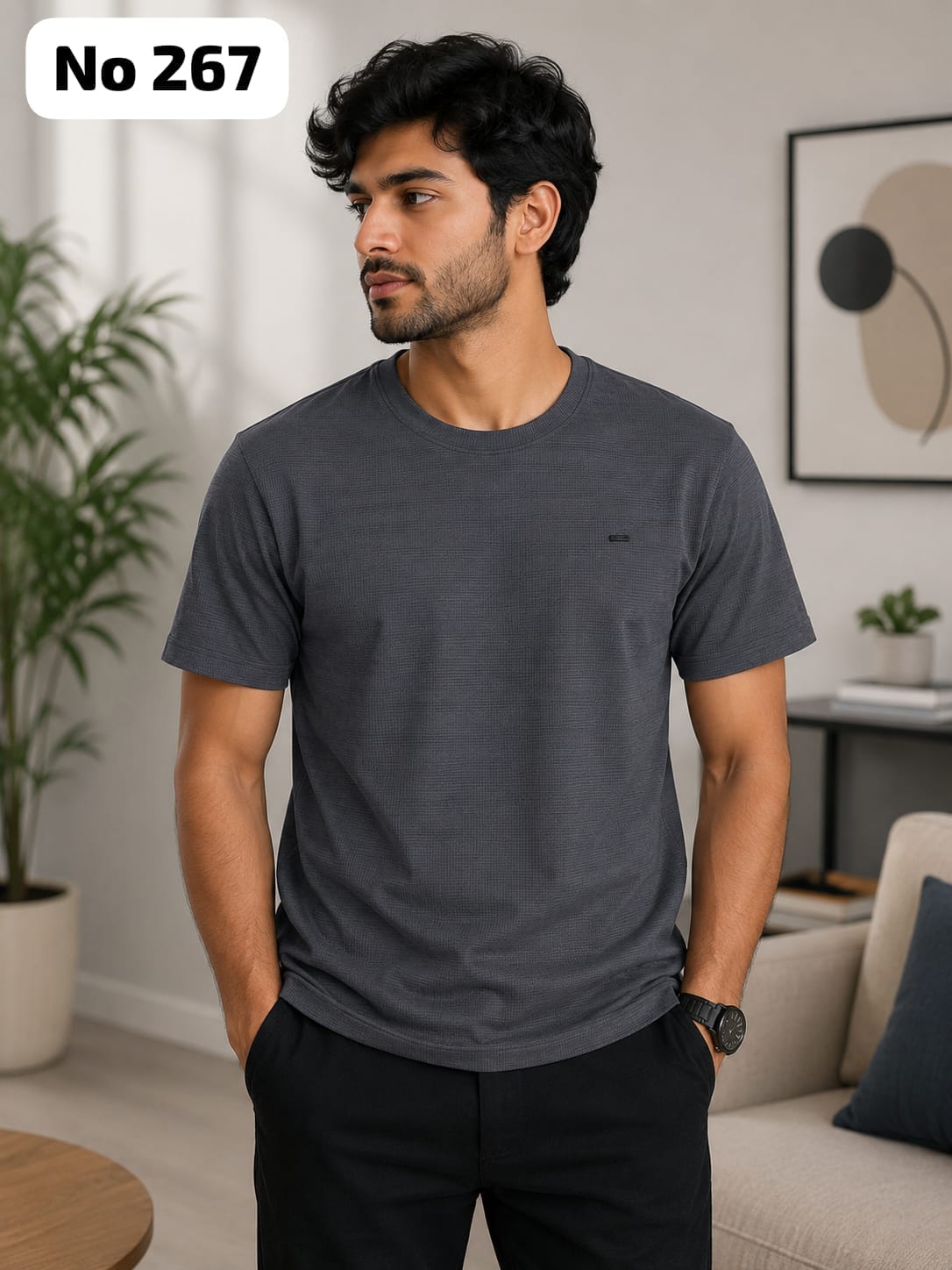 Premium Cotton Lycra T-Shirt (No 267)