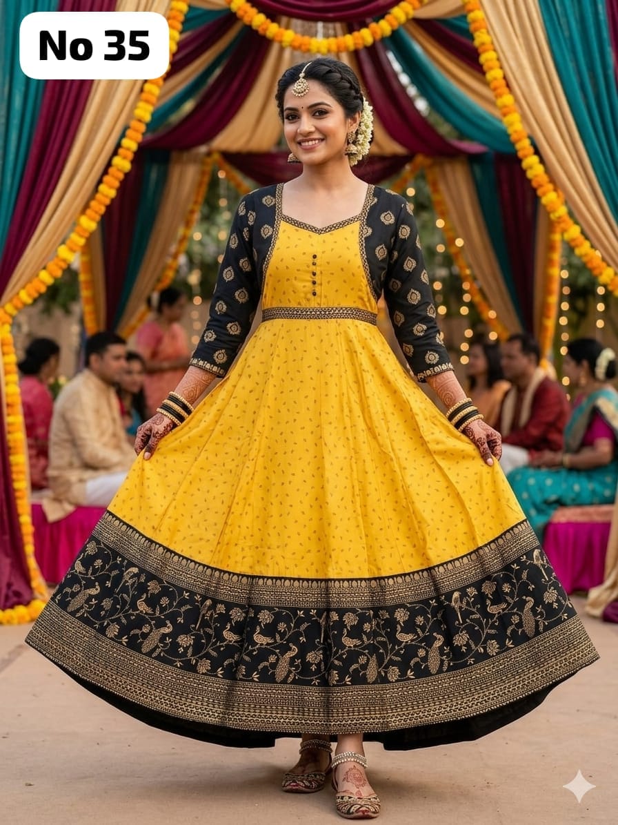 Silk Anarkali Gown (No 35)