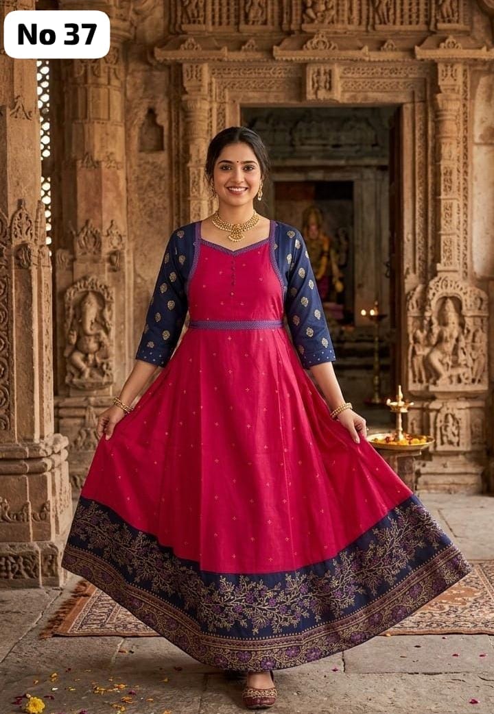 Silk Anarkali Gown (No 37)