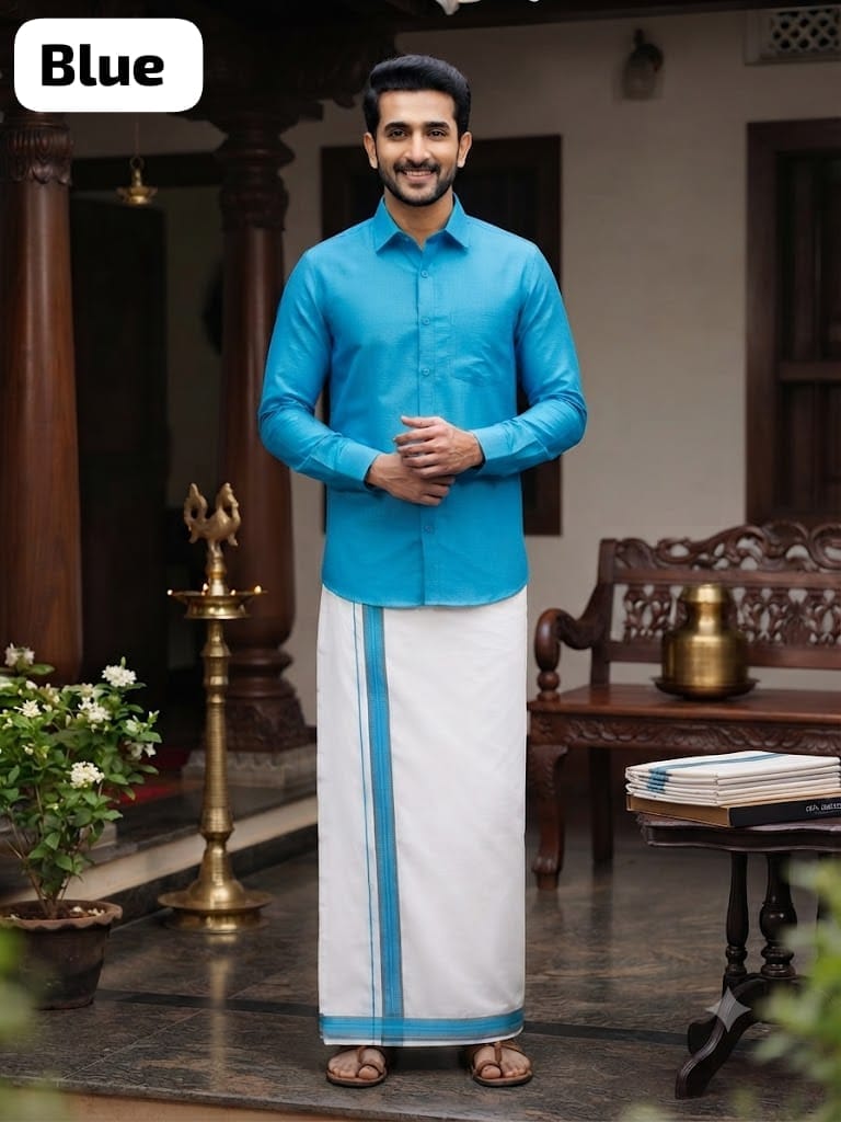 Premium Vesti Shirt Combo (Blue)