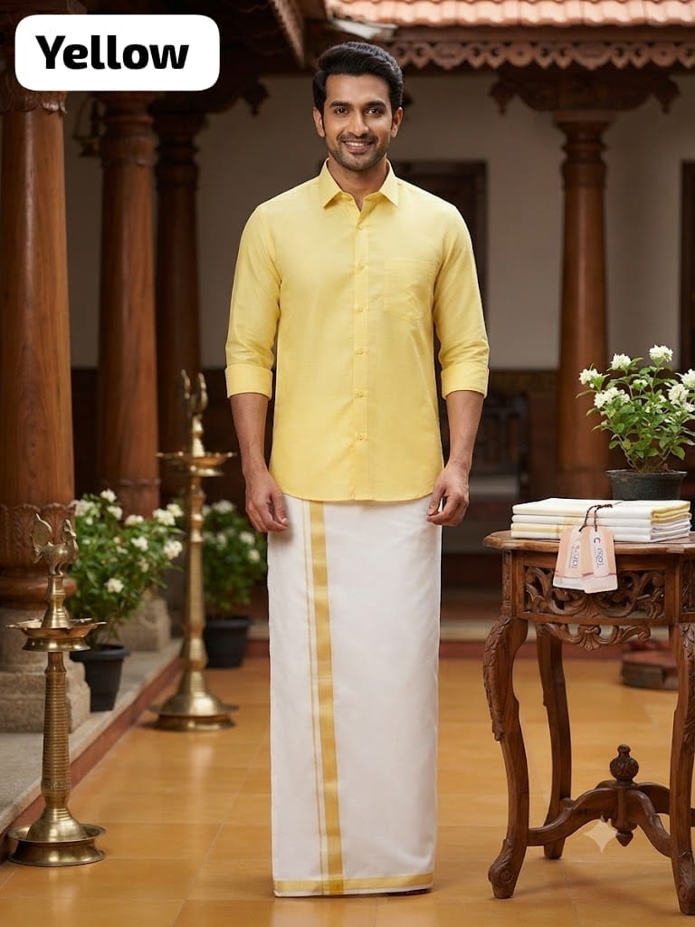 Premium Vesti Shirt Combo (Yellow)