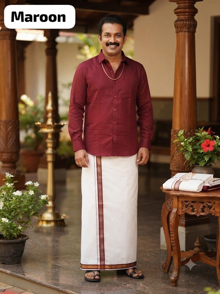 Premium Vesti Shirt Combo (Maroon)