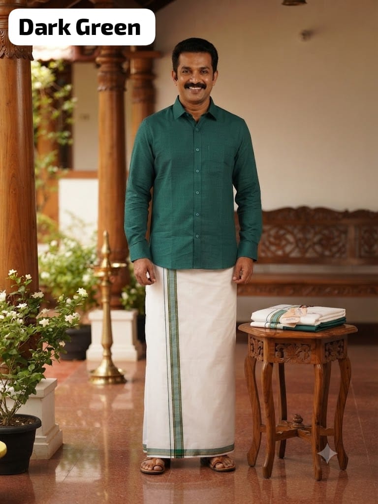 Premium Vesti Shirt Combo (Dark Green)