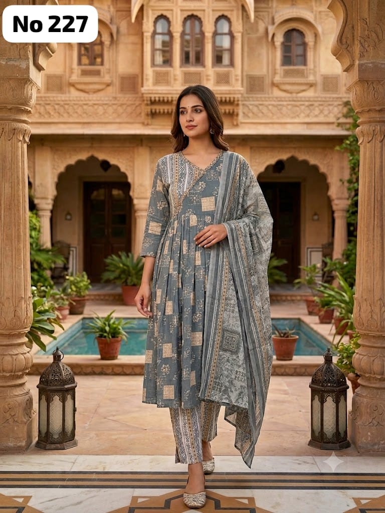 Onview Capsule Rayon Anarkali 3 Pcs Set (No 227)