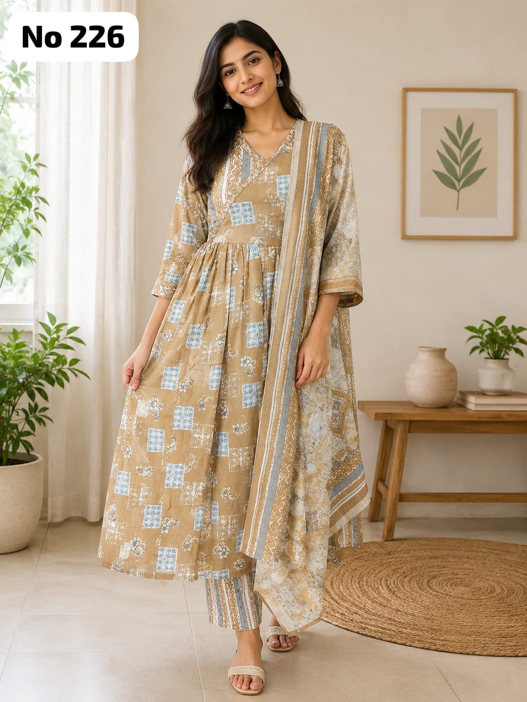Onview Capsule Rayon Anarkali 3 Pcs Set (No 226)
