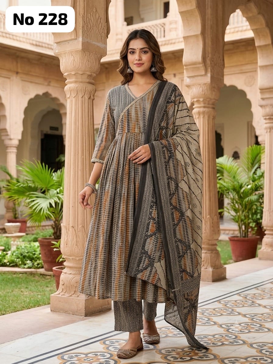 Onview Capsule Rayon Anarkali 3 Pcs Set (No 228)