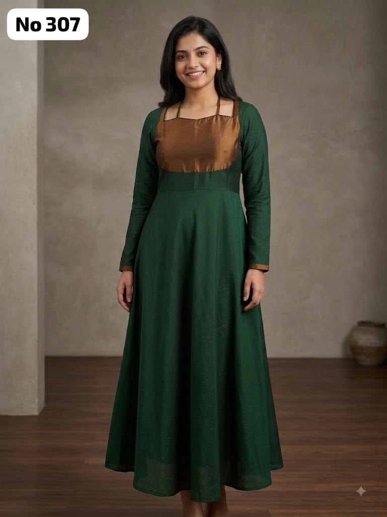 Onview Shimmer Madubala Neck Anarkali (No 307)