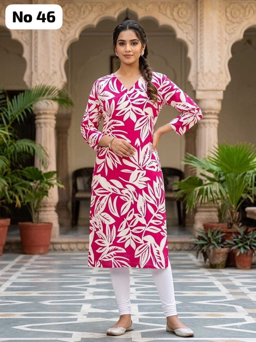Rayon Side Open Kurti (No 46)