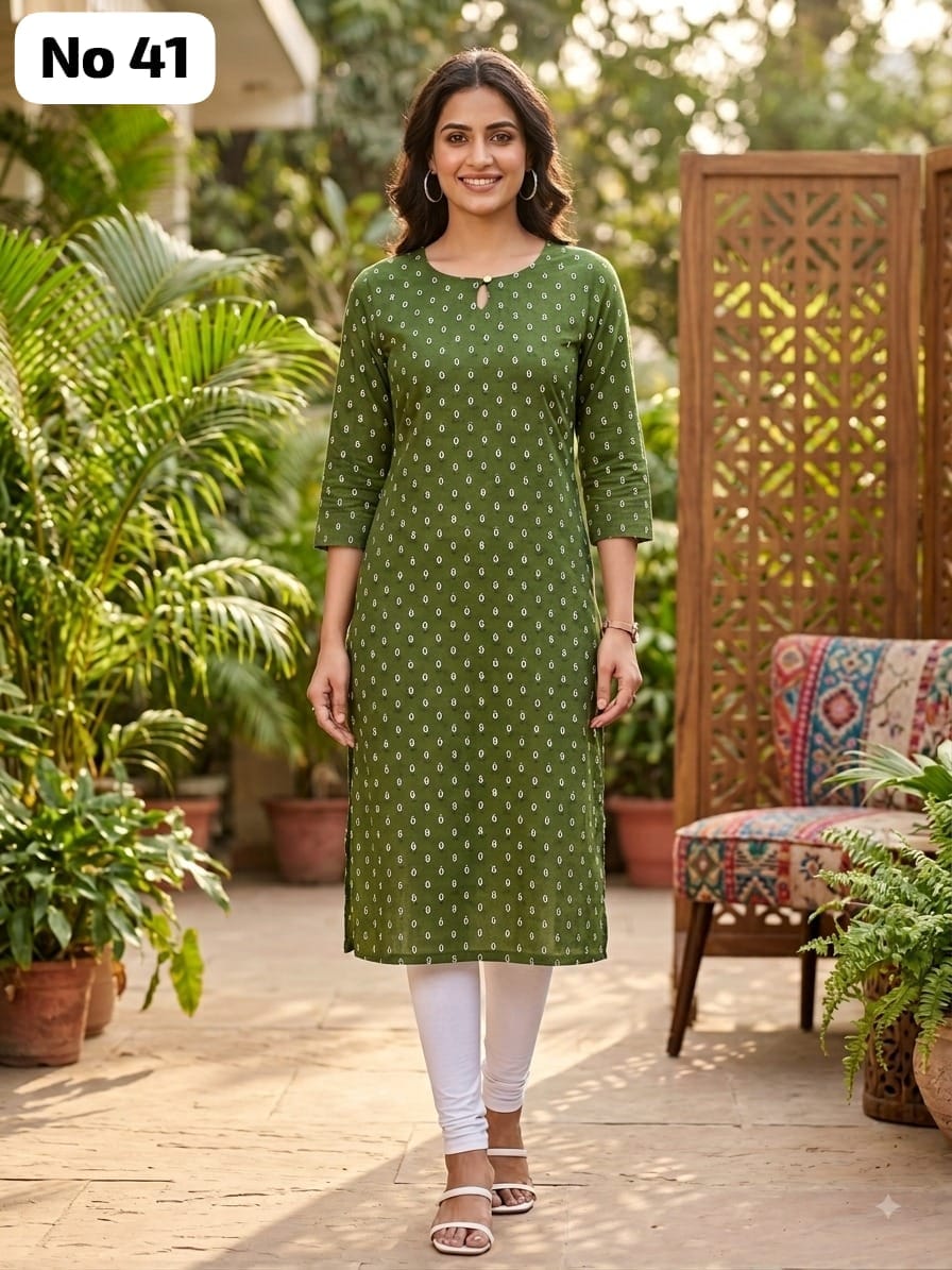 Rayon Side Open Kurti (No 41)