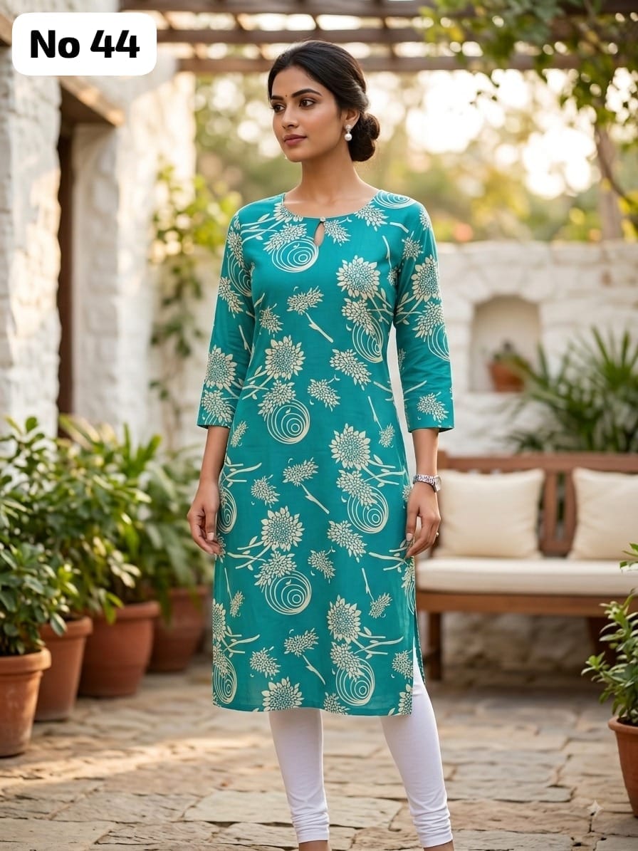 Rayon Side Open Kurti (No 44)