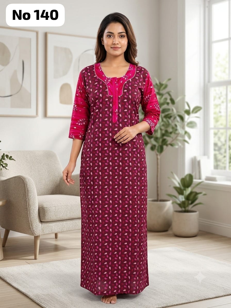 3/4 Sleeve Zip Nighty (No 140)