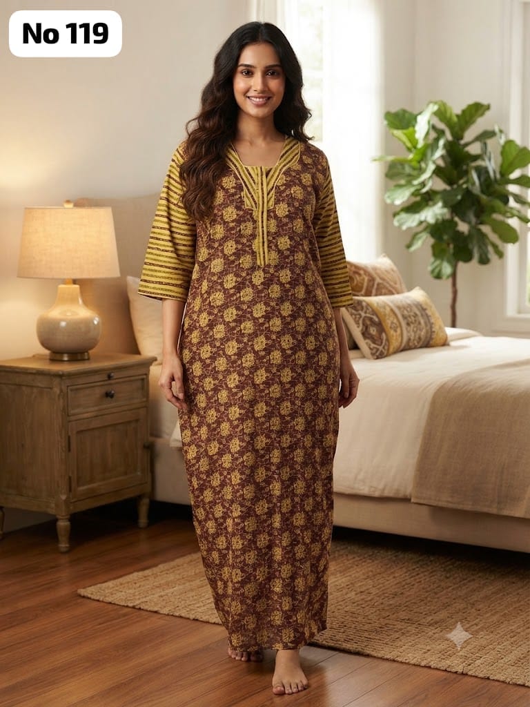 3/4 Sleeve Zip Nighty (No 119)