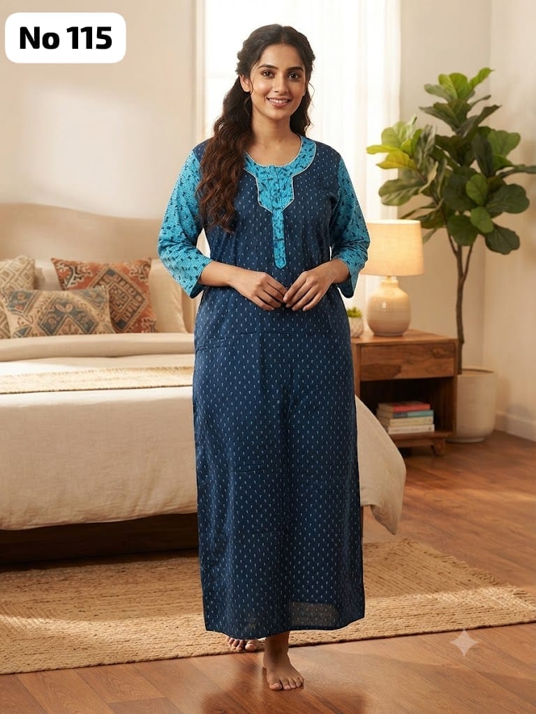 3/4 Sleeve Zip Nighty (No 115)