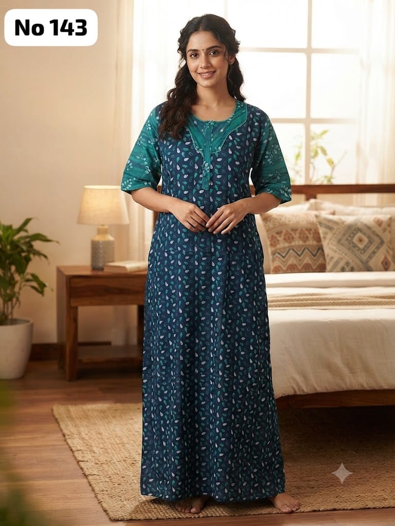 3/4 Sleeve Zip Nighty (No 143)