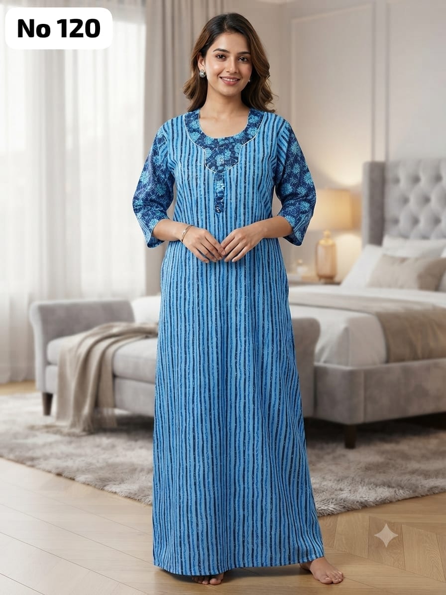 3/4 Sleeve Zip Nighty (No 120)