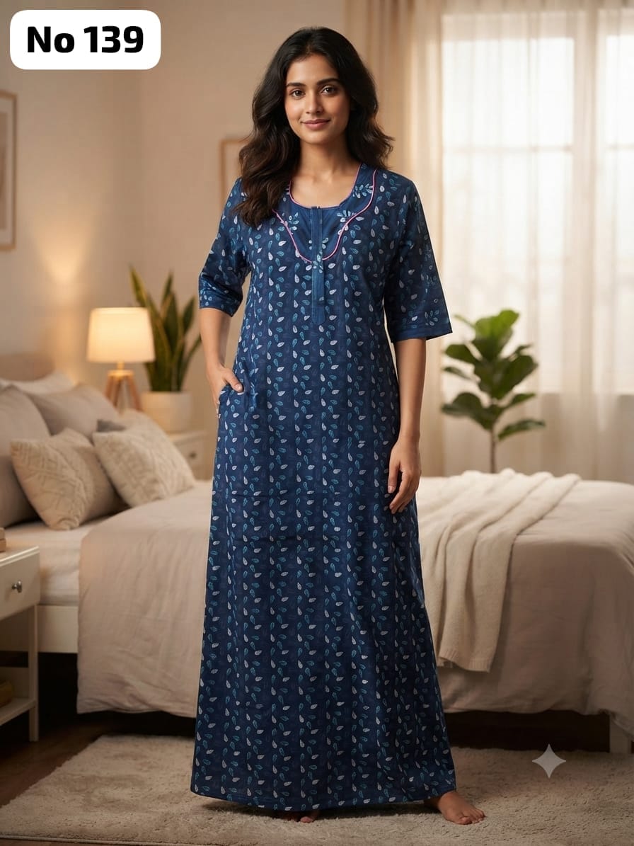 3/4 Sleeve Zip Nighty (No 139)