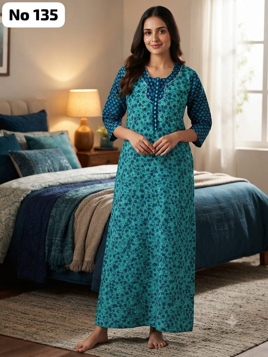 3/4 Sleeve Zip Nighty (No 135)
