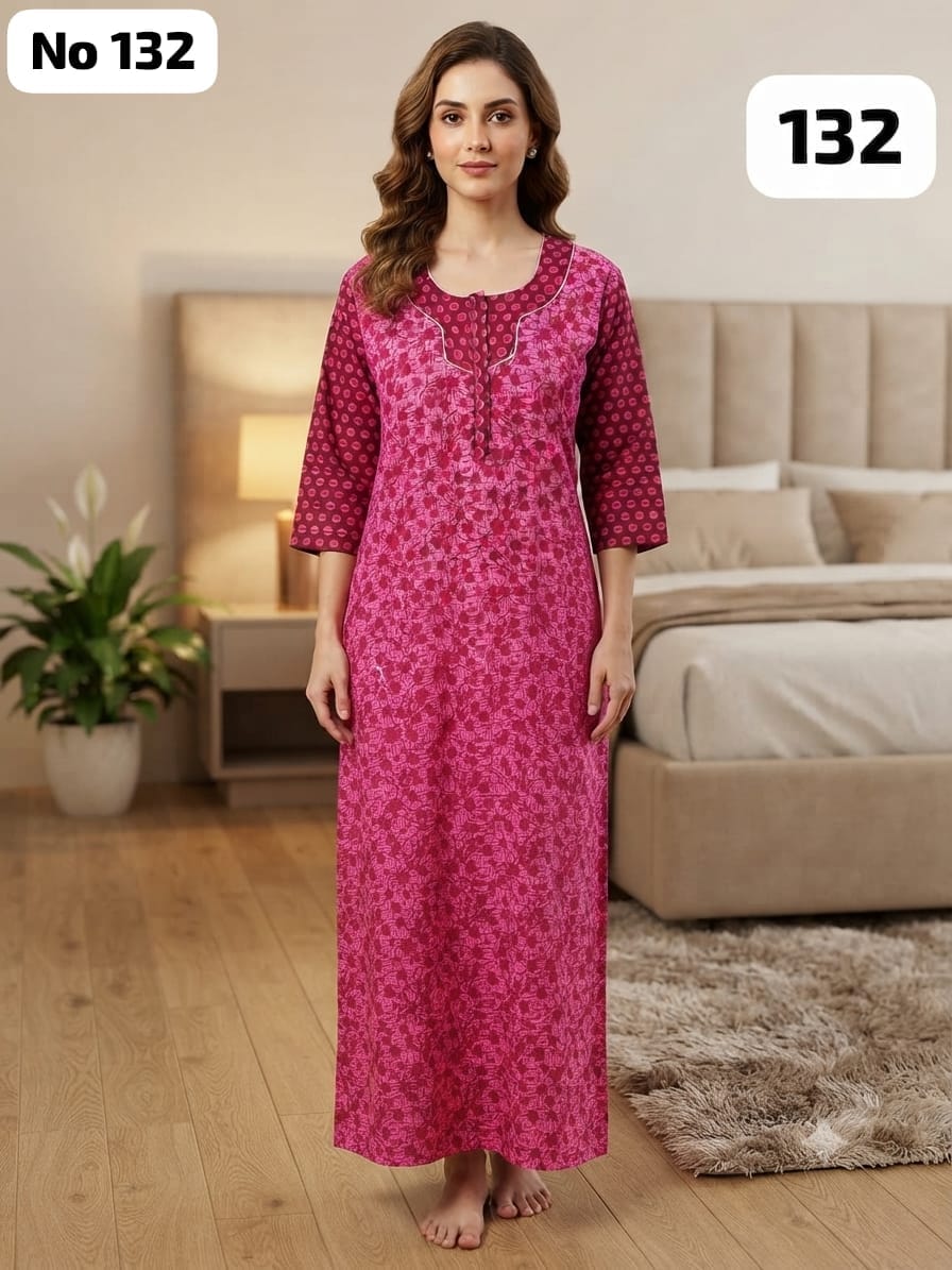 3/4 Sleeve Zip Nighty (No 132)