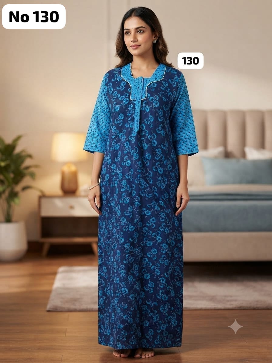 3/4 Sleeve Zip Nighty (No 130)