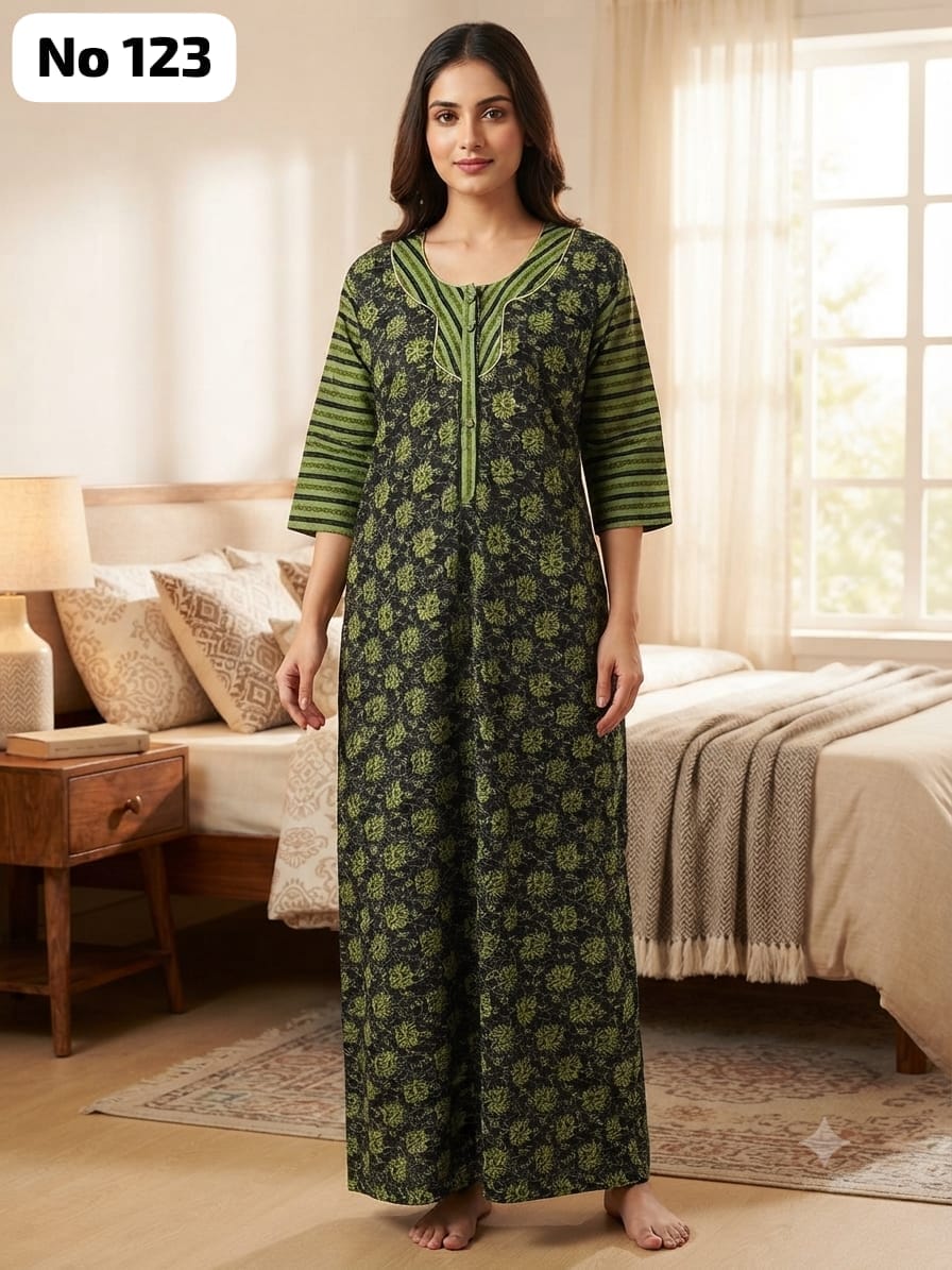 3/4 Sleeve Zip Nighty (No 123)