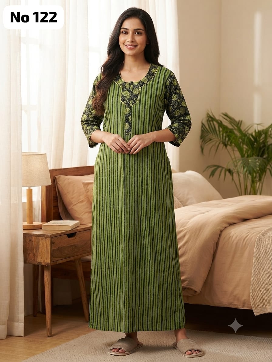 3/4 Sleeve Zip Nighty (No 122)