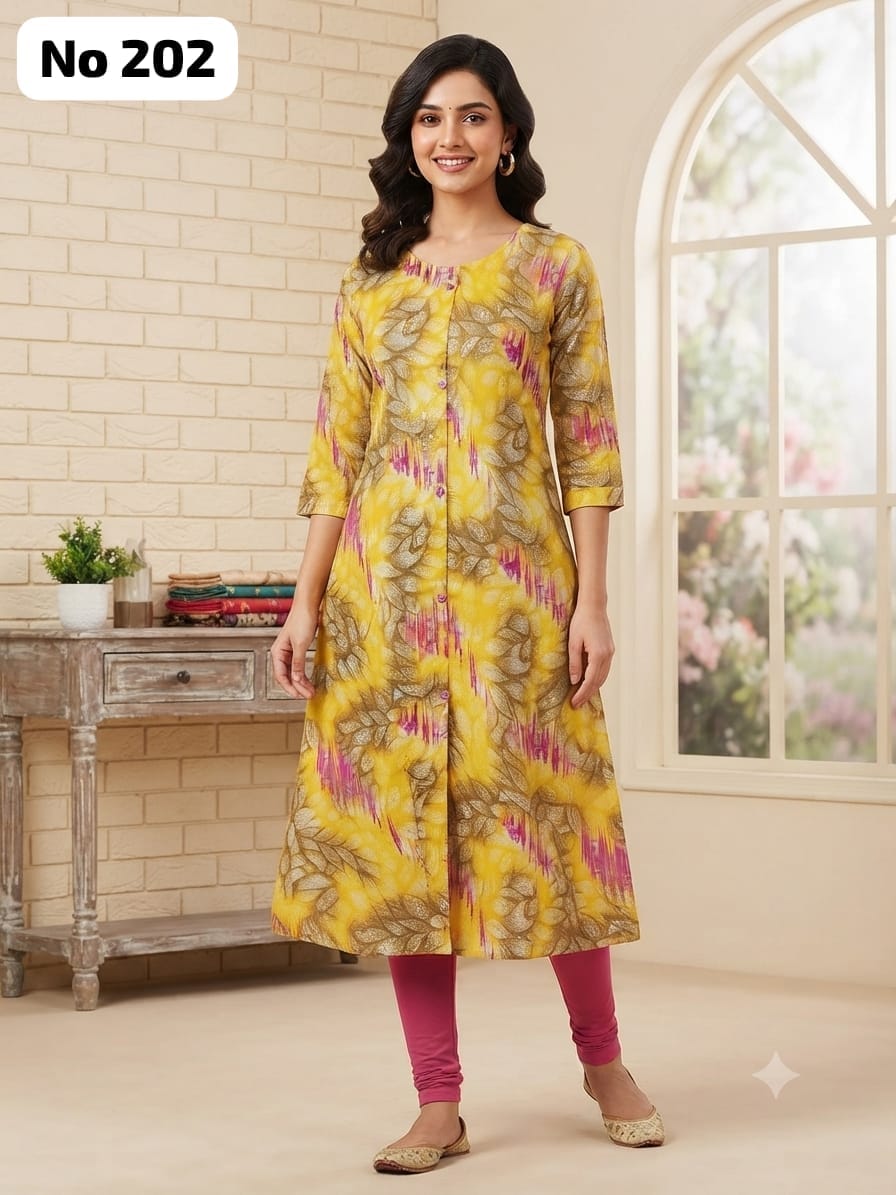 Onview Cambric Cotton Aline Kurti (No 202)