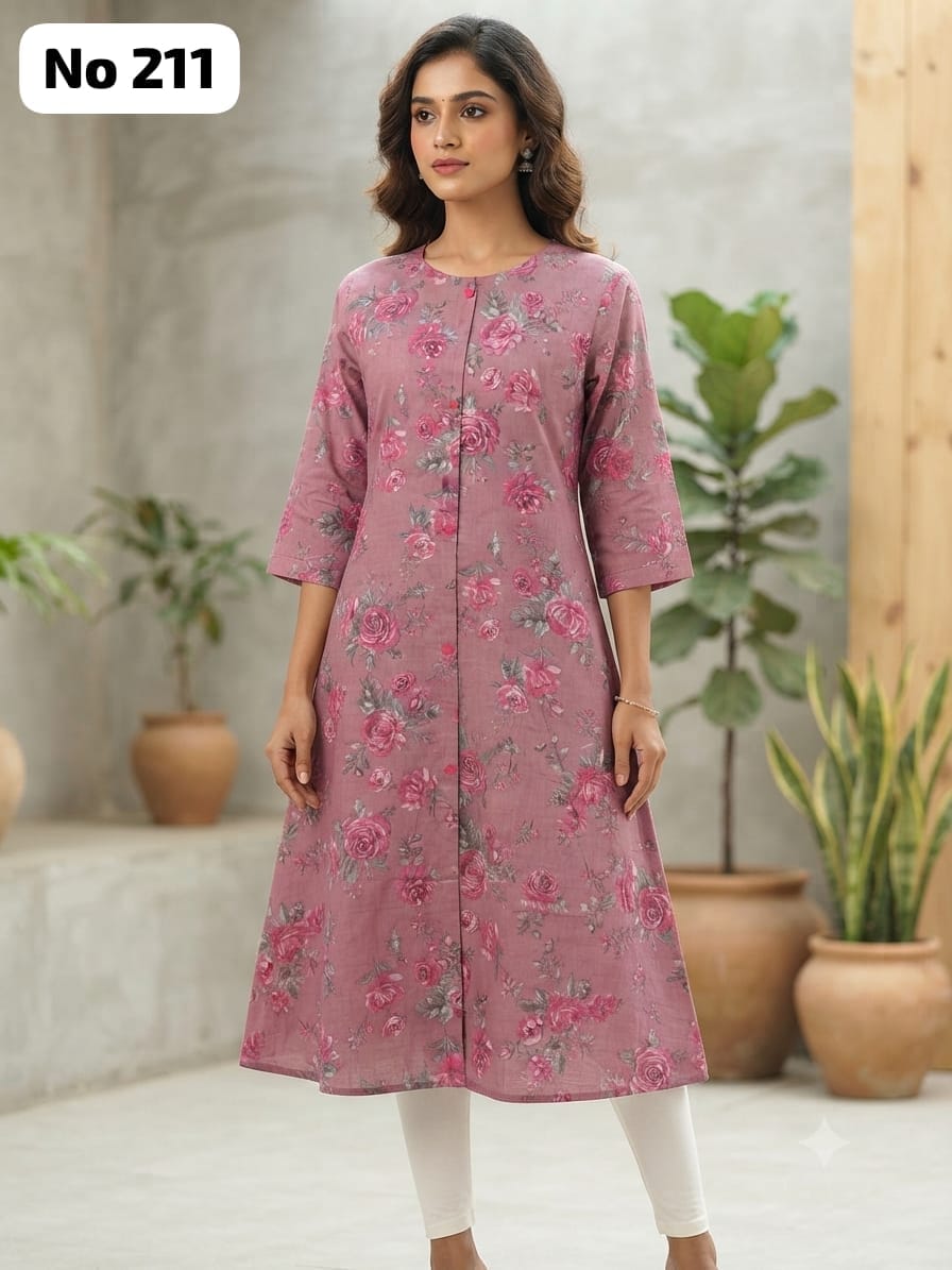 Onview Cambric Cotton Aline Kurti (No 211)