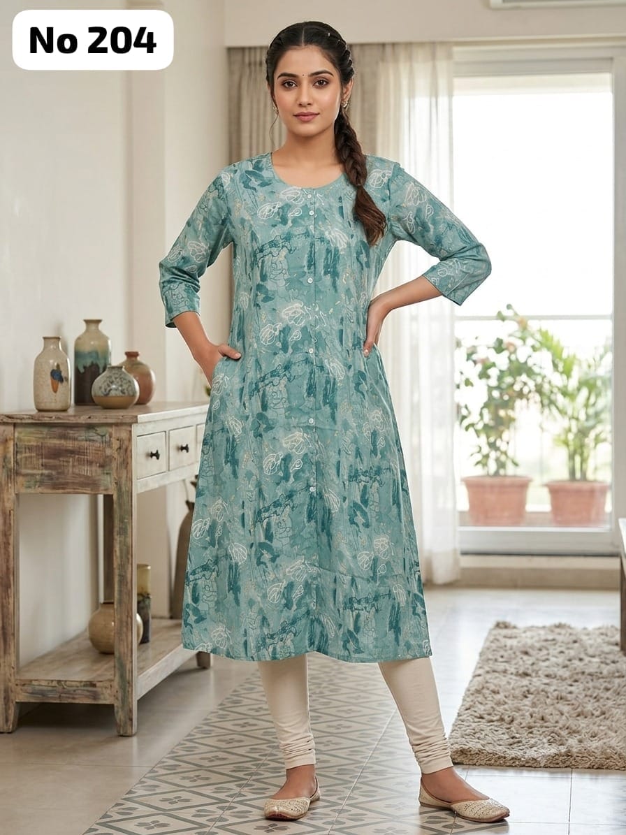Onview Rayon Aline Kurti (No 204)