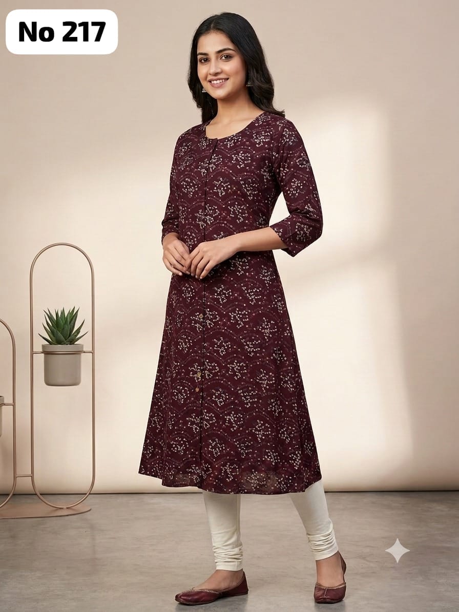 Onview Rayon Aline Kurti (No 217)