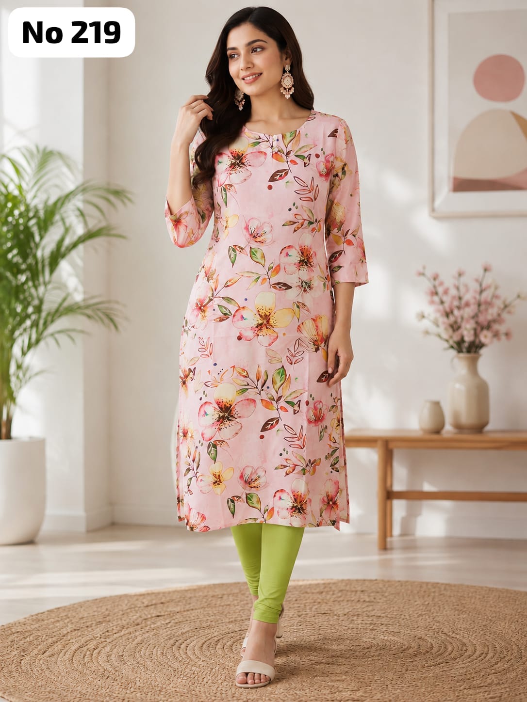 Onview Rayon Side Open Kurti (No 219)