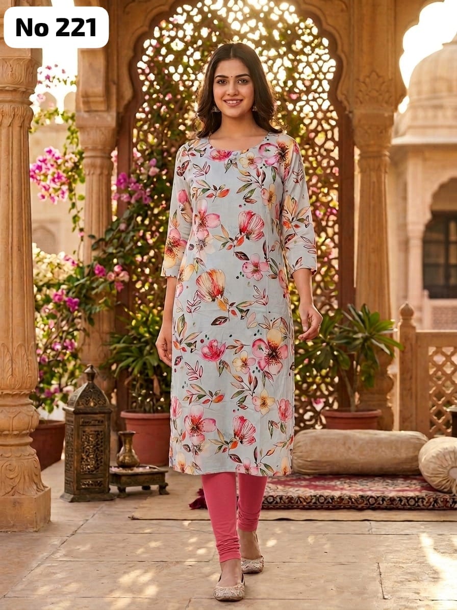 Onview Rayon Side Open Kurti (No 221)
