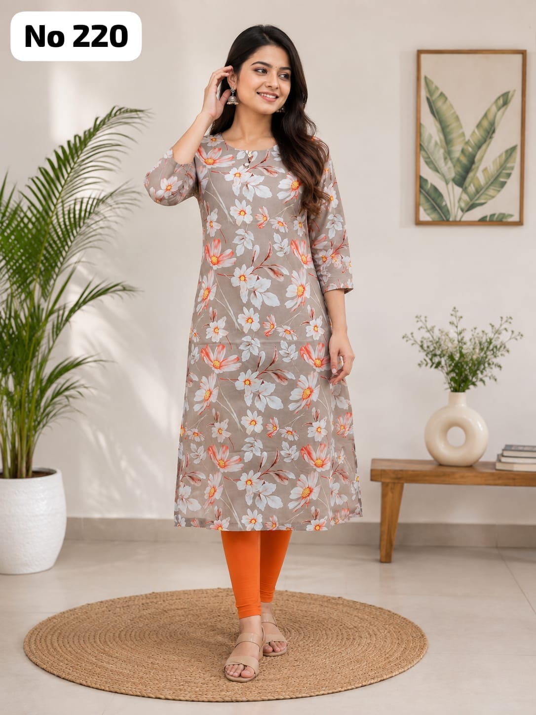 Onview Rayon Side Open Kurti (No 220)