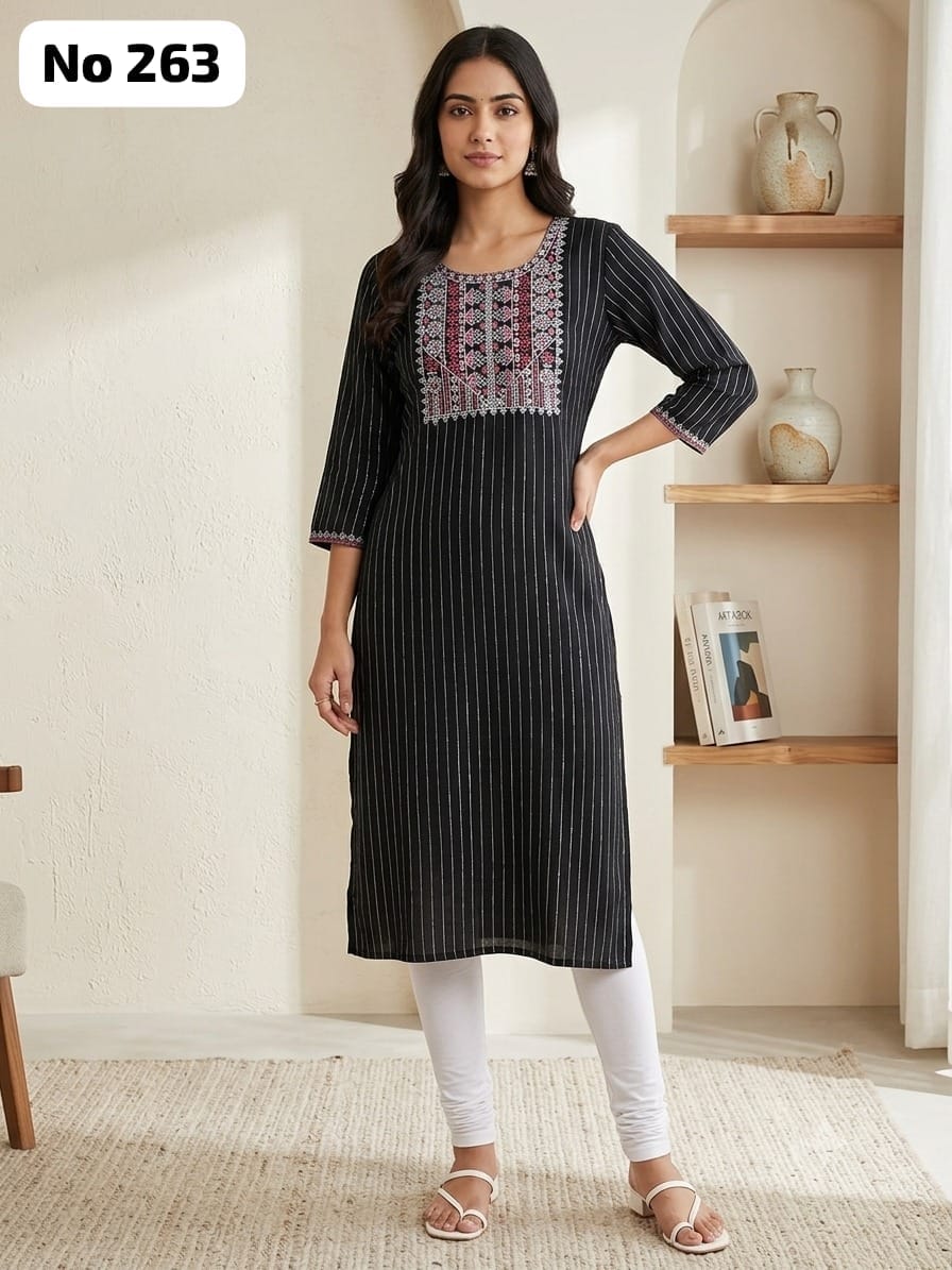 Onview Wrinkle Rayon Side Open Kurti With Lining (No 263)