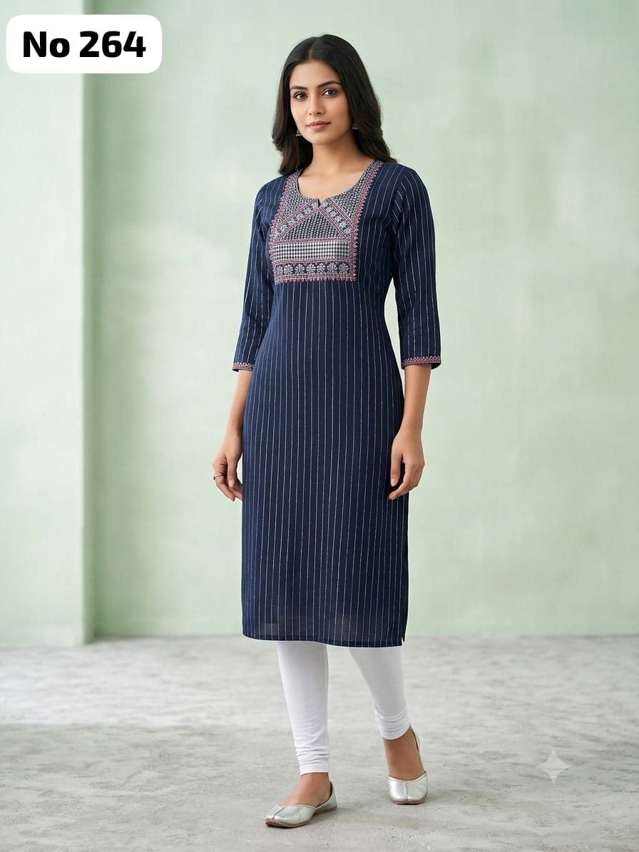 Onview Wrinkle Rayon Side Open Kurti With Lining (No 264)