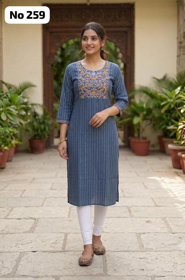 Onview Wrinkle Rayon Side Open Kurti With Lining (No 259)