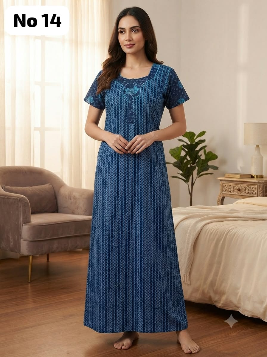 Zip Nighty (No 14)-XL,2XL,3XL