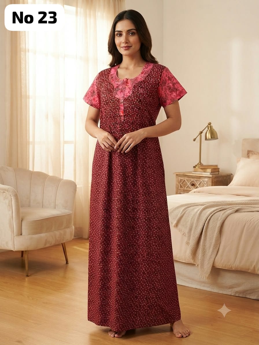 Zip Nighty (No 23)-XL,2XL,3XL