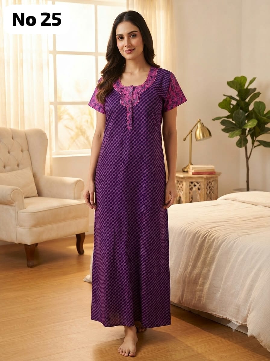Zip Nighty (No 25)-XL,2XL,3XL