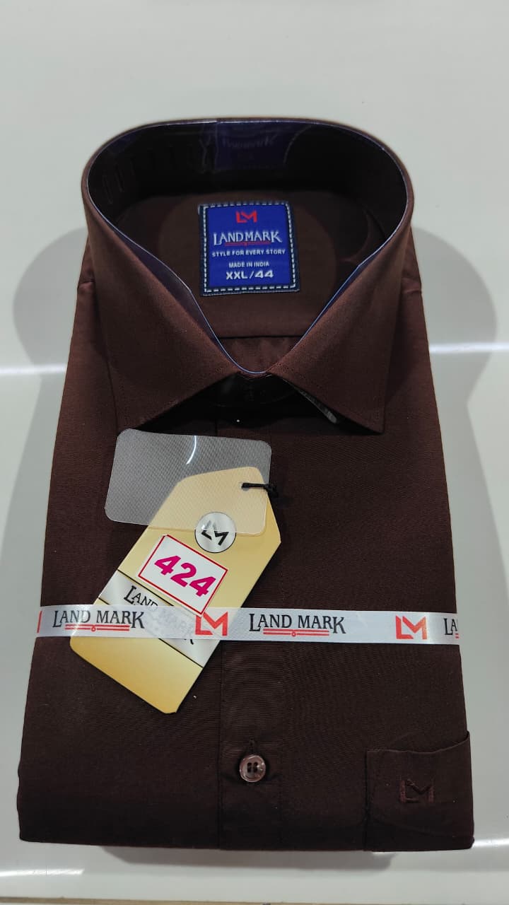 Premium Plain Shirt (Full Sleeve)(No 424)(44)