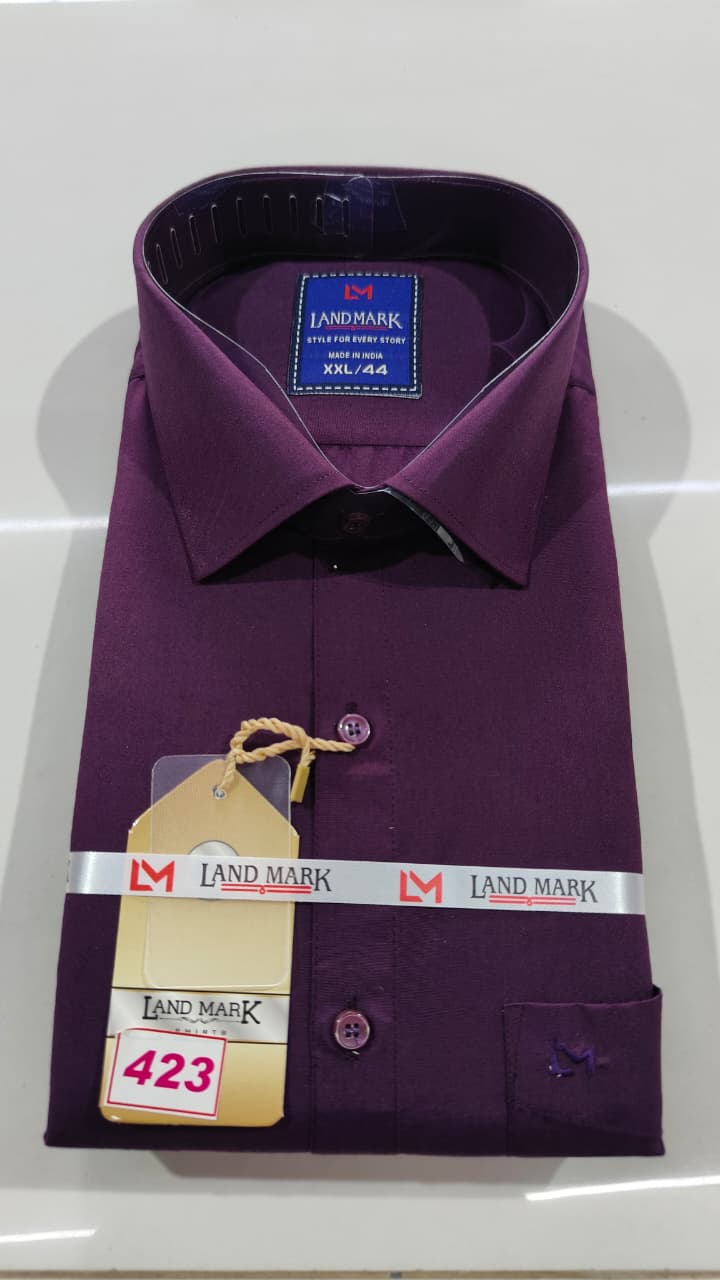 Premium Plain Shirt (Full Sleeve)(No 423)(44)